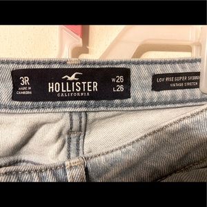 Hollister Super Low Rise Skinny Ripped Jeans